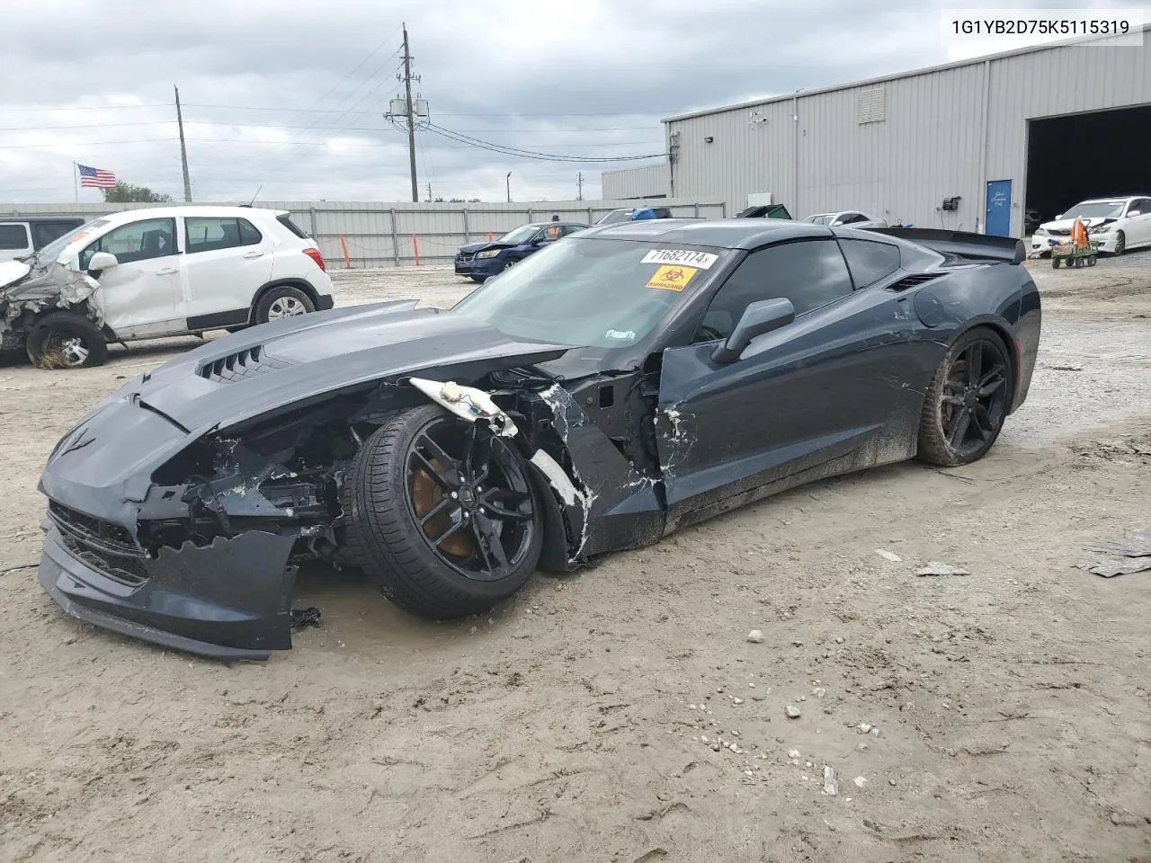 2019 Chevrolet Corvette Stingray 1Lt VIN: 1G1YB2D75K5115319 Lot: 71682174