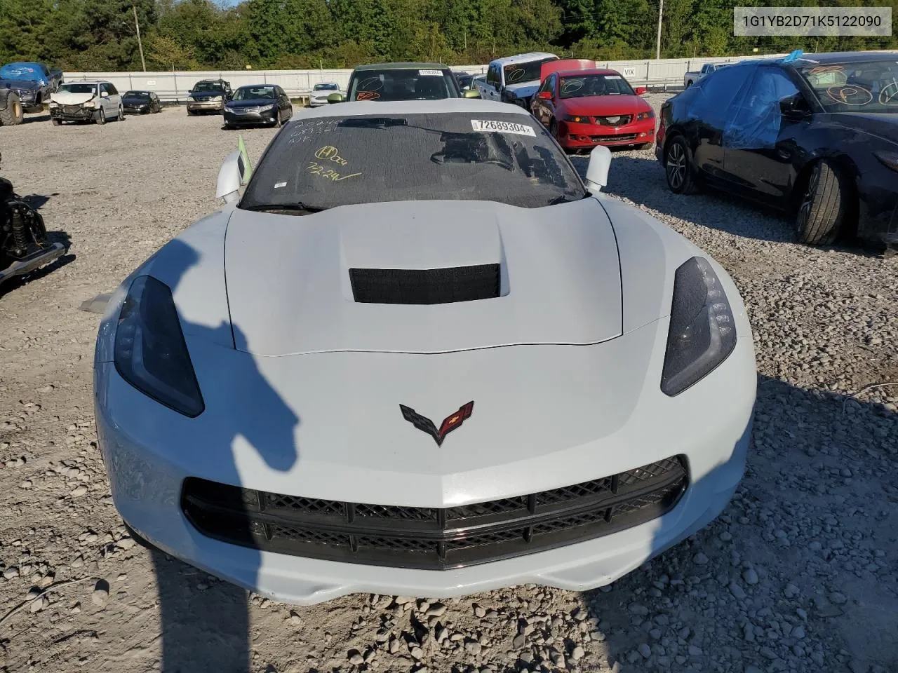 2019 Chevrolet Corvette Stingray 1Lt VIN: 1G1YB2D71K5122090 Lot: 72689304