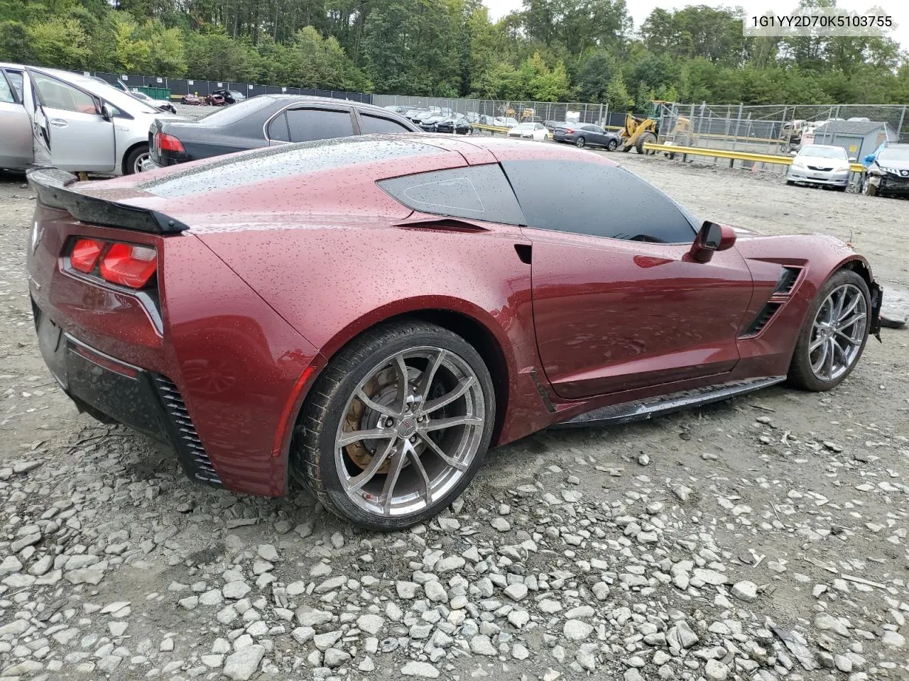 1G1YY2D70K5103755 2019 Chevrolet Corvette Grand Sport 2Lt