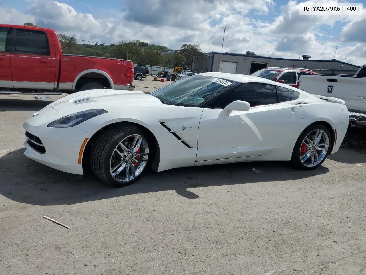 2019 Chevrolet Corvette Stingray 1Lt VIN: 1G1YA2D79K5114001 Lot: 73382024