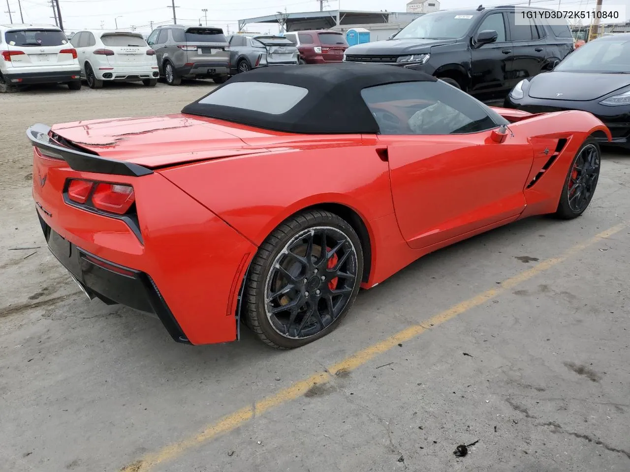 2019 Chevrolet Corvette Stingray 2Lt VIN: 1G1YD3D72K5110840 Lot: 73524604