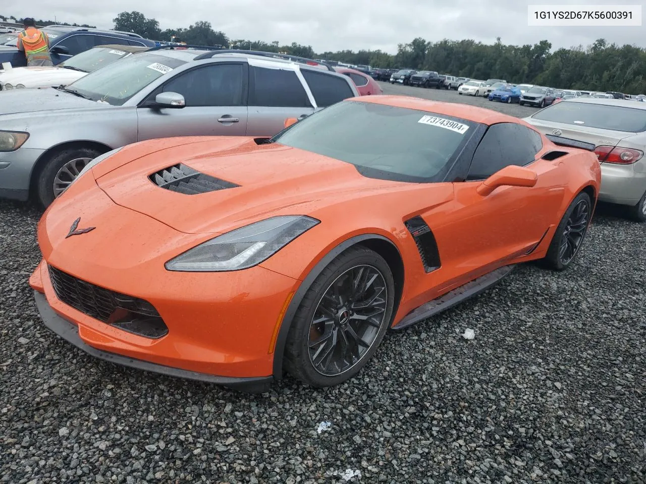 2019 Chevrolet Corvette Z06 2Lz VIN: 1G1YS2D67K5600391 Lot: 73743904