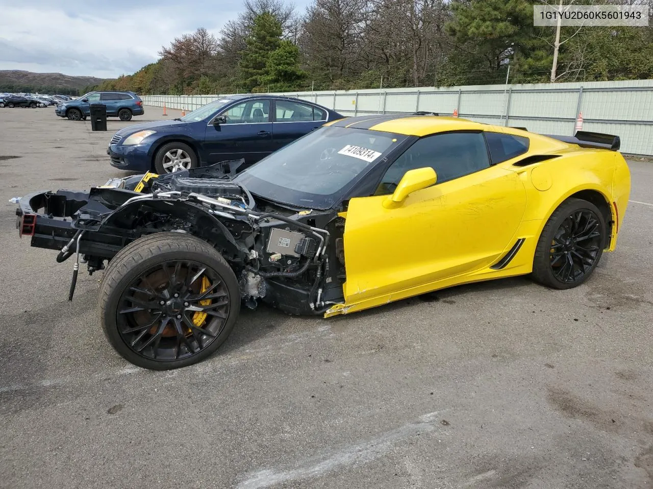 2019 Chevrolet Corvette Z06 3Lz VIN: 1G1YU2D60K5601943 Lot: 74109314