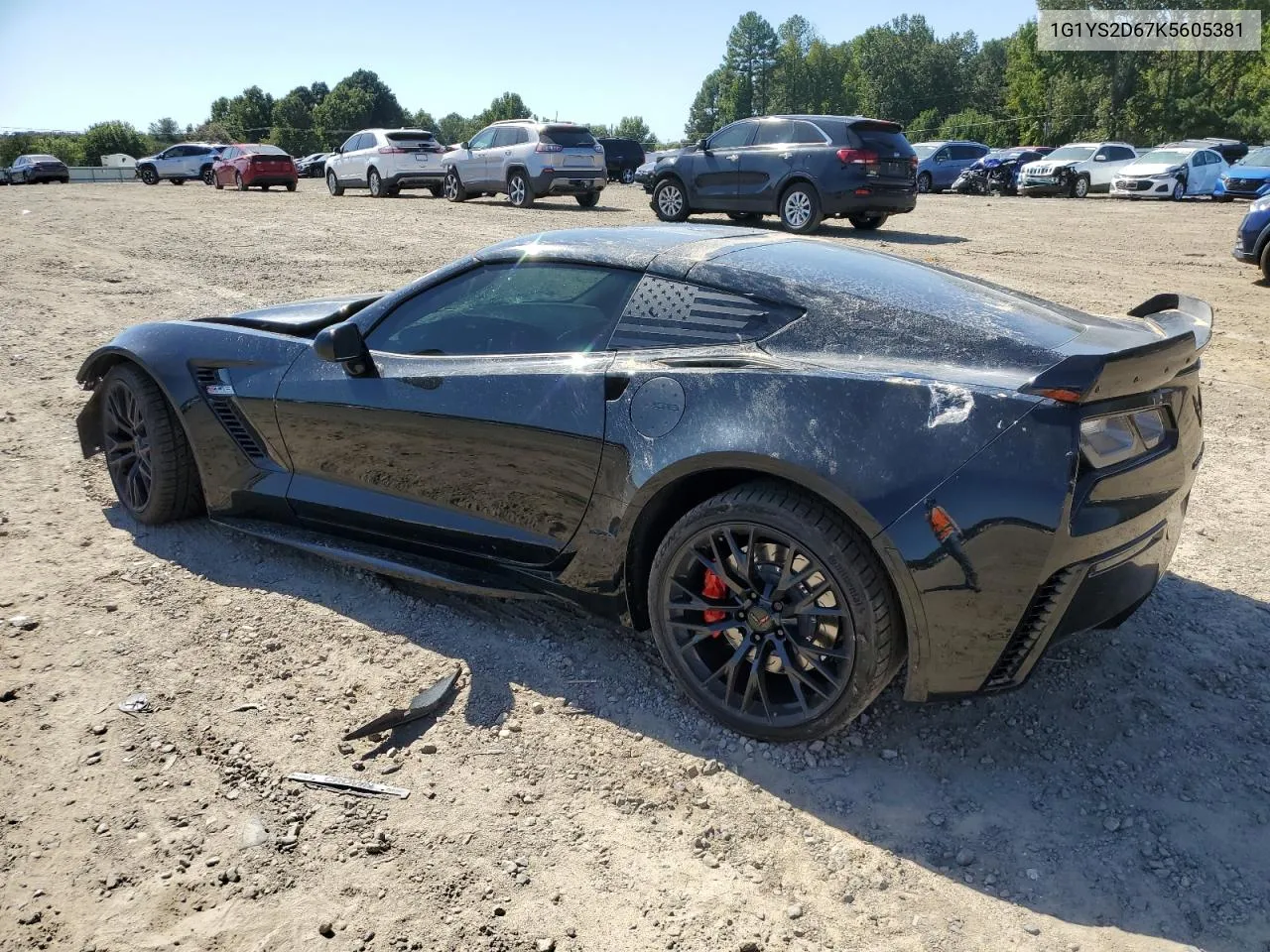 2019 Chevrolet Corvette Z06 2Lz VIN: 1G1YS2D67K5605381 Lot: 74123374