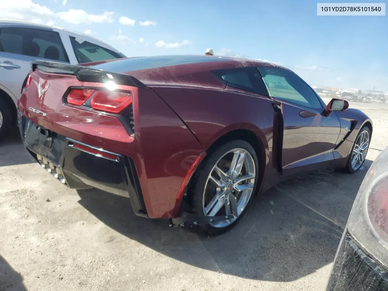 2019 Chevrolet Corvette Stingray 2Lt VIN: 1G1YD2D78K5101540 Lot: 74342804