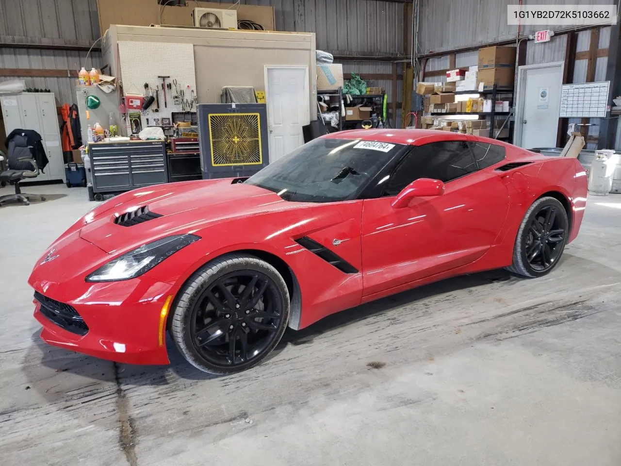 2019 Chevrolet Corvette Stingray 1Lt VIN: 1G1YB2D72K5103662 Lot: 74604764