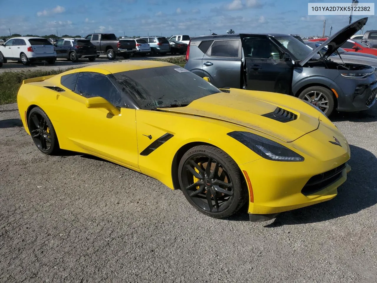 2019 Chevrolet Corvette Stingray 1Lt VIN: 1G1YA2D7XK5122382 Lot: 75543734