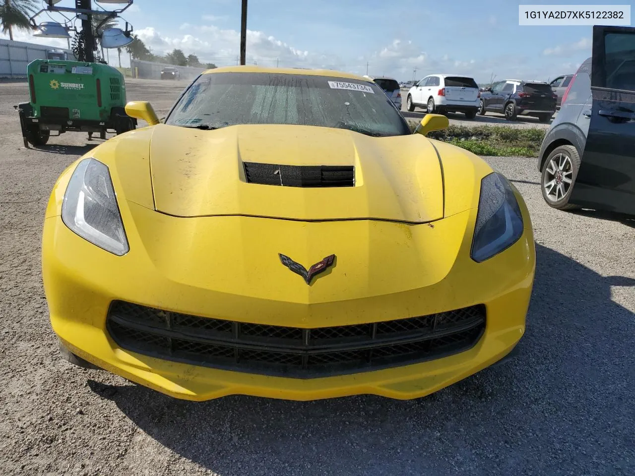 2019 Chevrolet Corvette Stingray 1Lt VIN: 1G1YA2D7XK5122382 Lot: 75543734