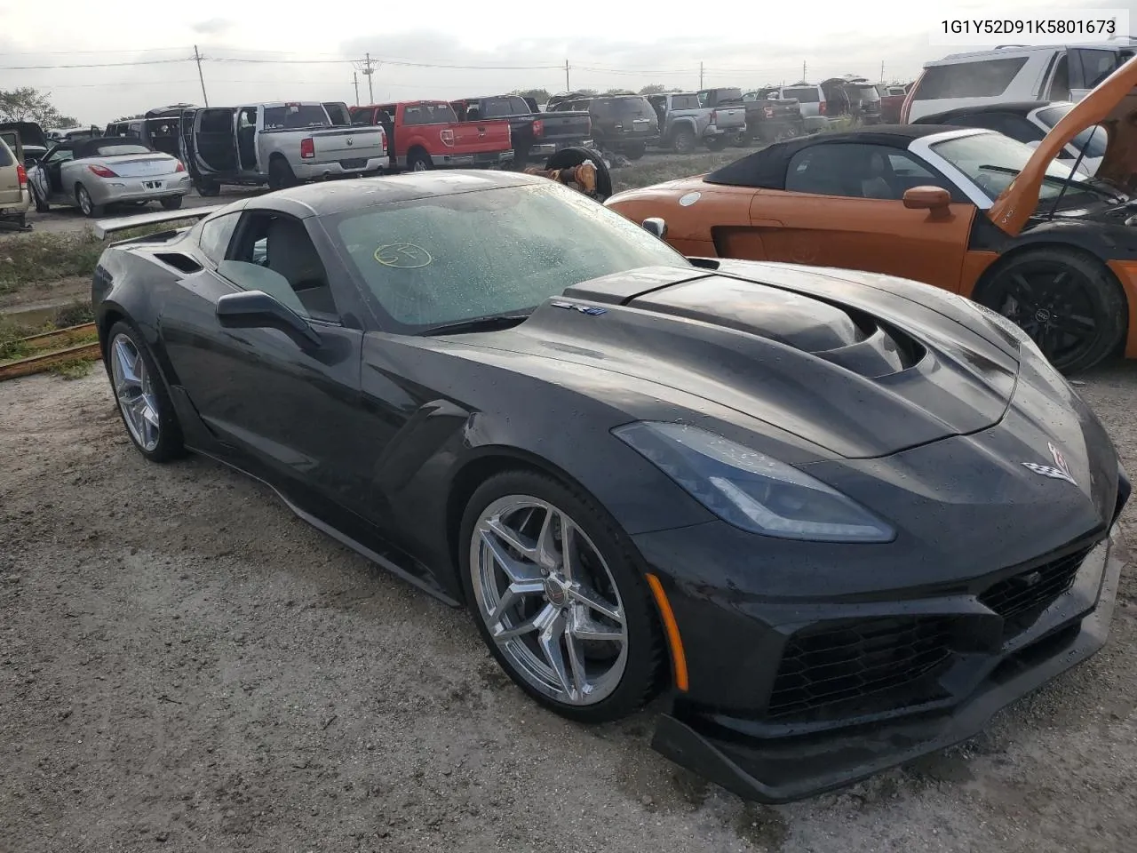 2019 Chevrolet Corvette Zr-1 3Zr VIN: 1G1Y52D91K5801673 Lot: 75990354