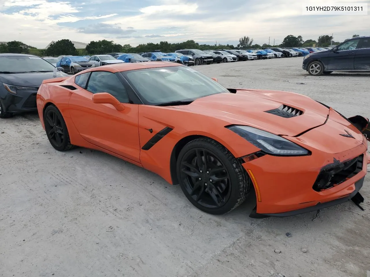 2019 Chevrolet Corvette Stingray Z51 1Lt VIN: 1G1YH2D79K5101311 Lot: 76153094