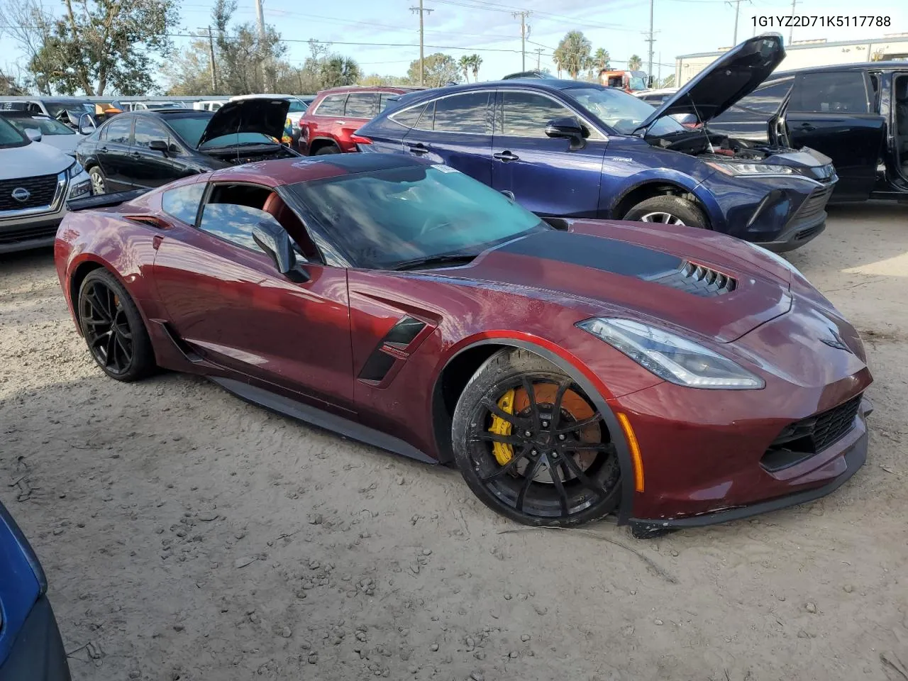 2019 Chevrolet Corvette Grand Sport 3Lt VIN: 1G1YZ2D71K5117788 Lot: 76973344