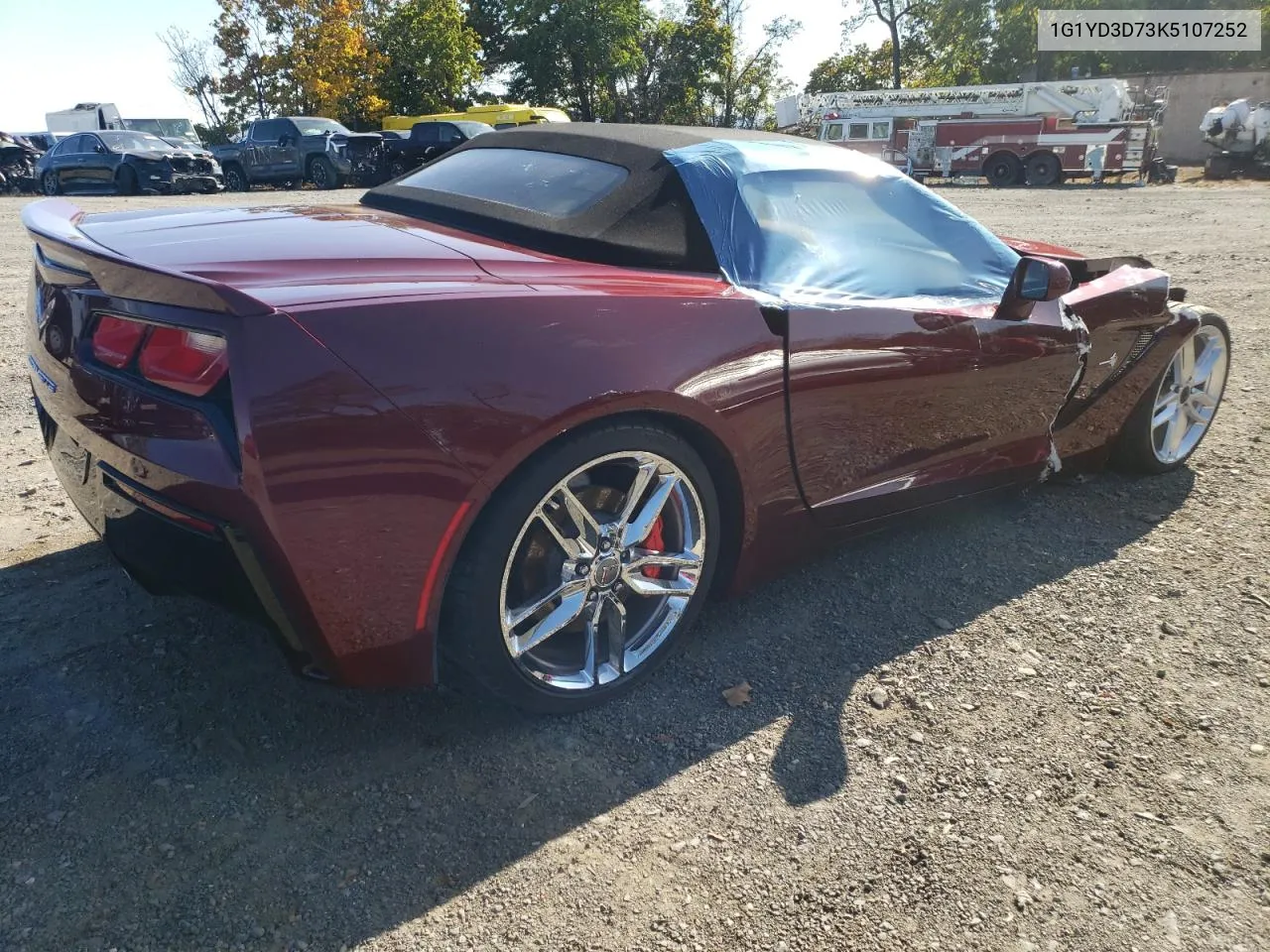 2019 Chevrolet Corvette Stingray 2Lt VIN: 1G1YD3D73K5107252 Lot: 77106114