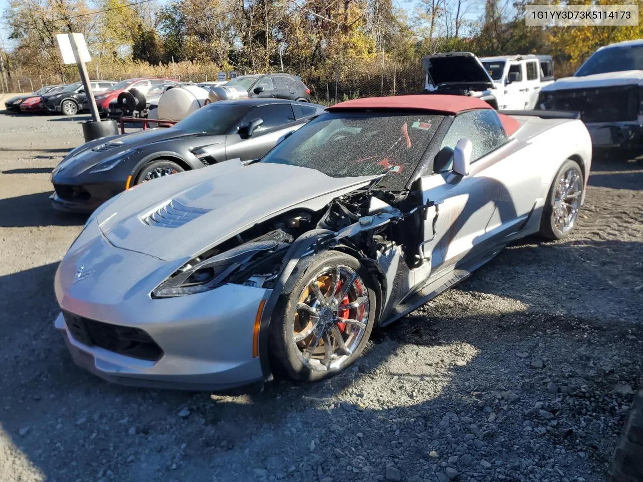 2019 Chevrolet Corvette Grand Sport 2Lt VIN: 1G1YY3D73K5114173 Lot: 77837054