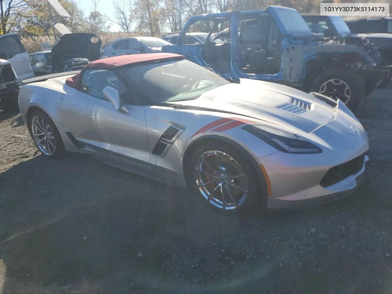 2019 Chevrolet Corvette Grand Sport 2Lt VIN: 1G1YY3D73K5114173 Lot: 77837054