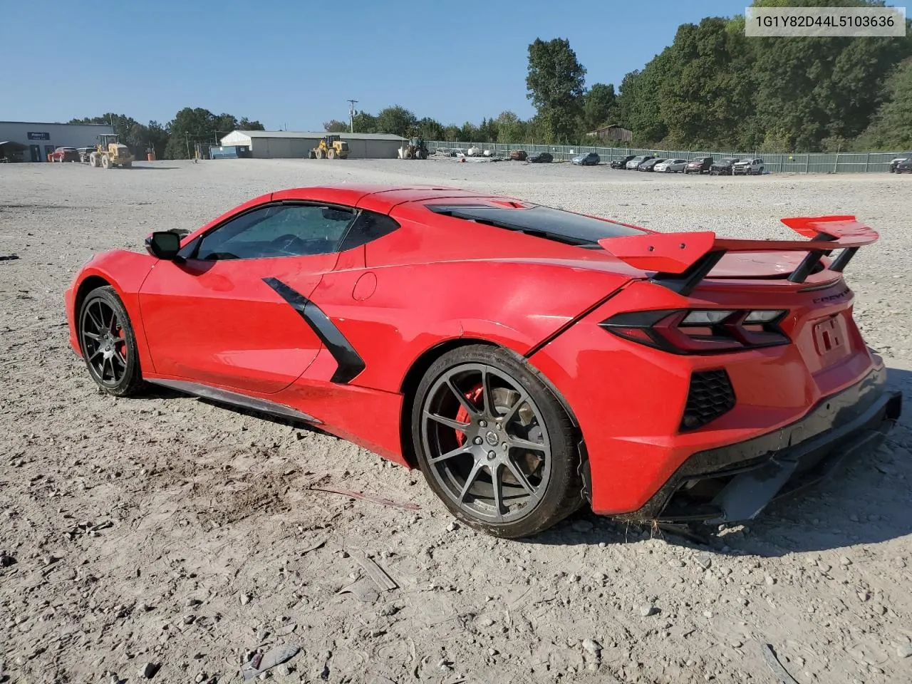 1G1Y82D44L5103636 2020 Chevrolet Corvette Stingray 3Lt