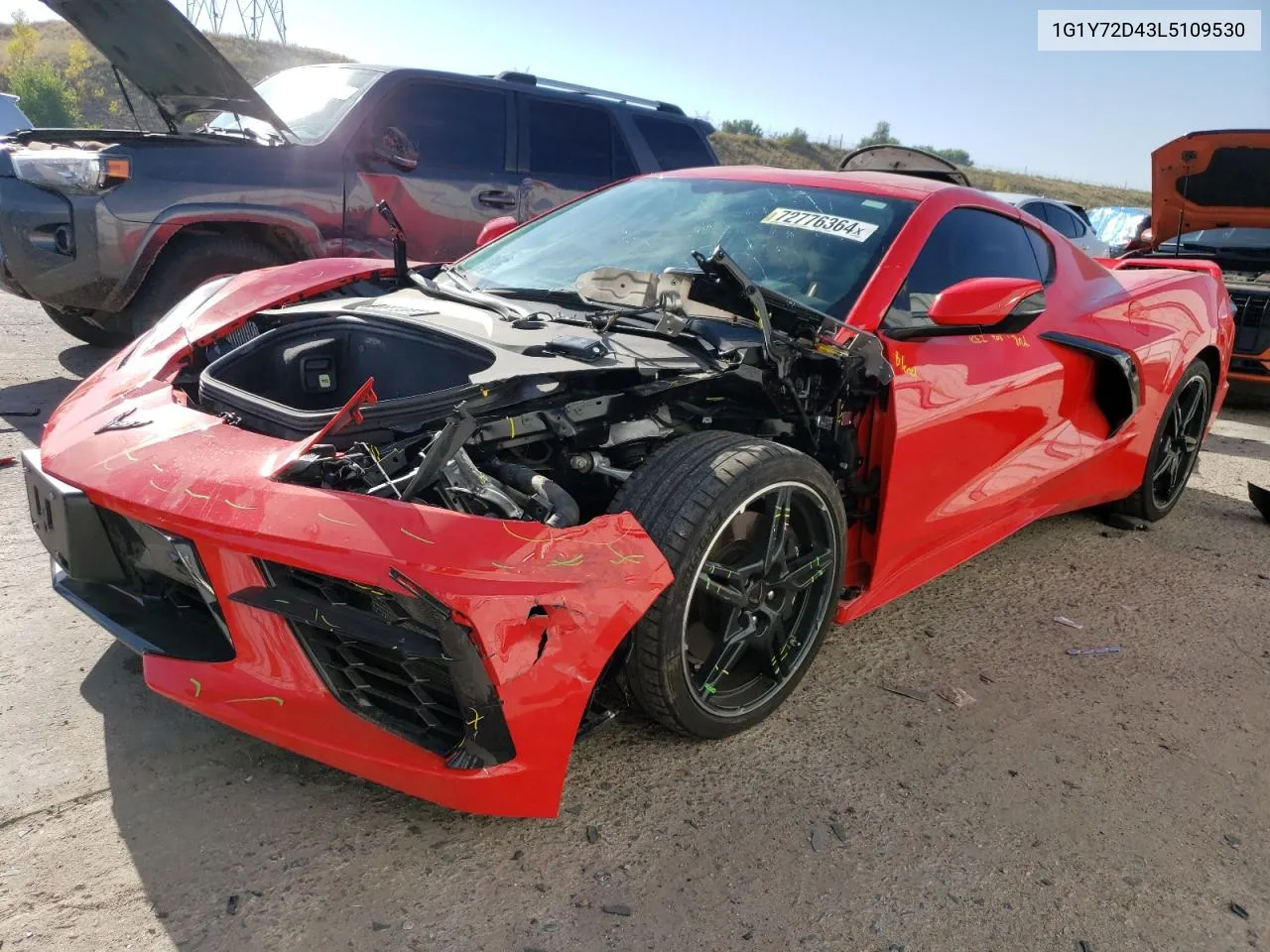 2020 Chevrolet Corvette Stingray 2Lt VIN: 1G1Y72D43L5109530 Lot: 72776364