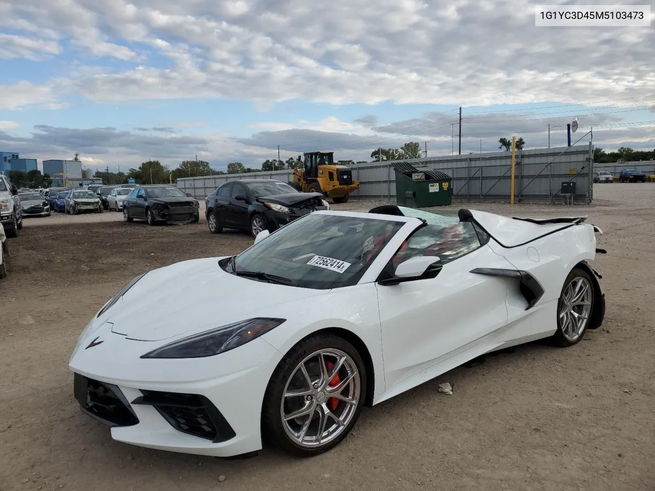 2021 Chevrolet Corvette Stingray 3Lt VIN: 1G1YC3D45M5103473 Lot: 72562414