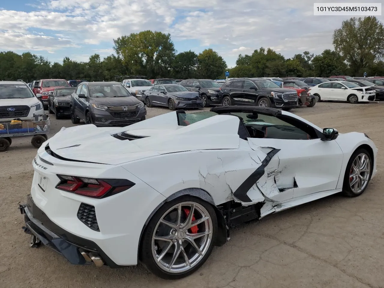 2021 Chevrolet Corvette Stingray 3Lt VIN: 1G1YC3D45M5103473 Lot: 72562414