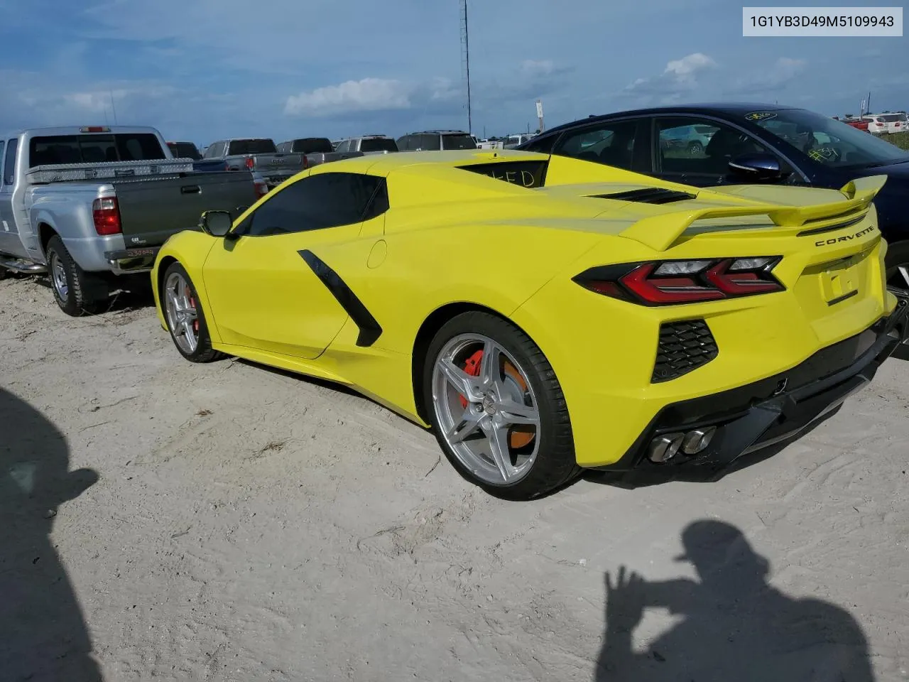 2021 Chevrolet Corvette Stingray 2Lt VIN: 1G1YB3D49M5109943 Lot: 74169544