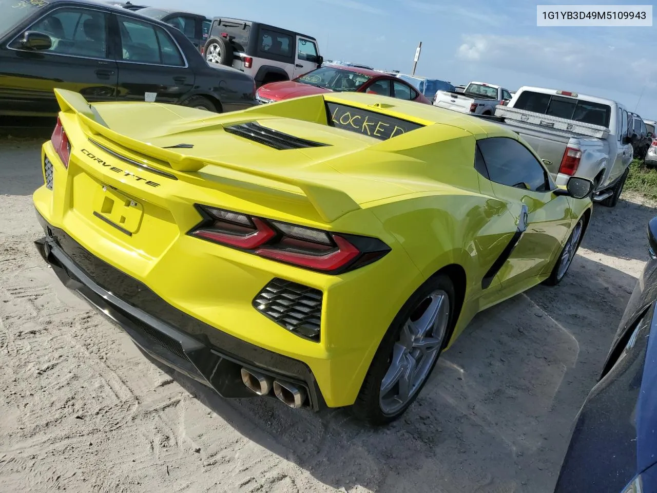 2021 Chevrolet Corvette Stingray 2Lt VIN: 1G1YB3D49M5109943 Lot: 74169544