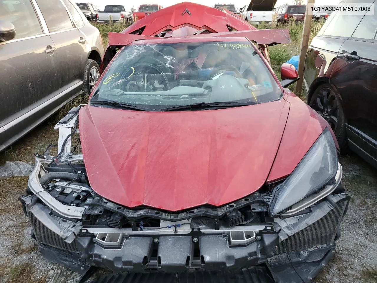 2021 Chevrolet Corvette Stingray 1Lt VIN: 1G1YA3D41M5107008 Lot: 74788454