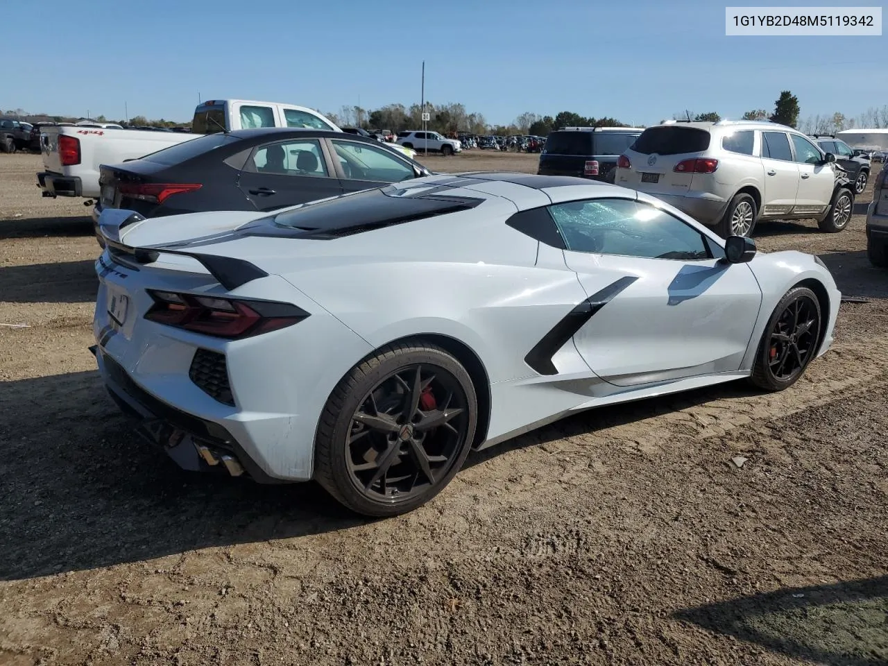 2021 Chevrolet Corvette Stingray 2Lt VIN: 1G1YB2D48M5119342 Lot: 76086734