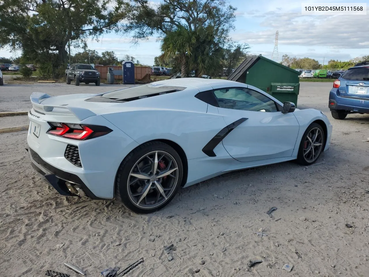 2021 Chevrolet Corvette Stingray 2Lt VIN: 1G1YB2D45M5111568 Lot: 76882884