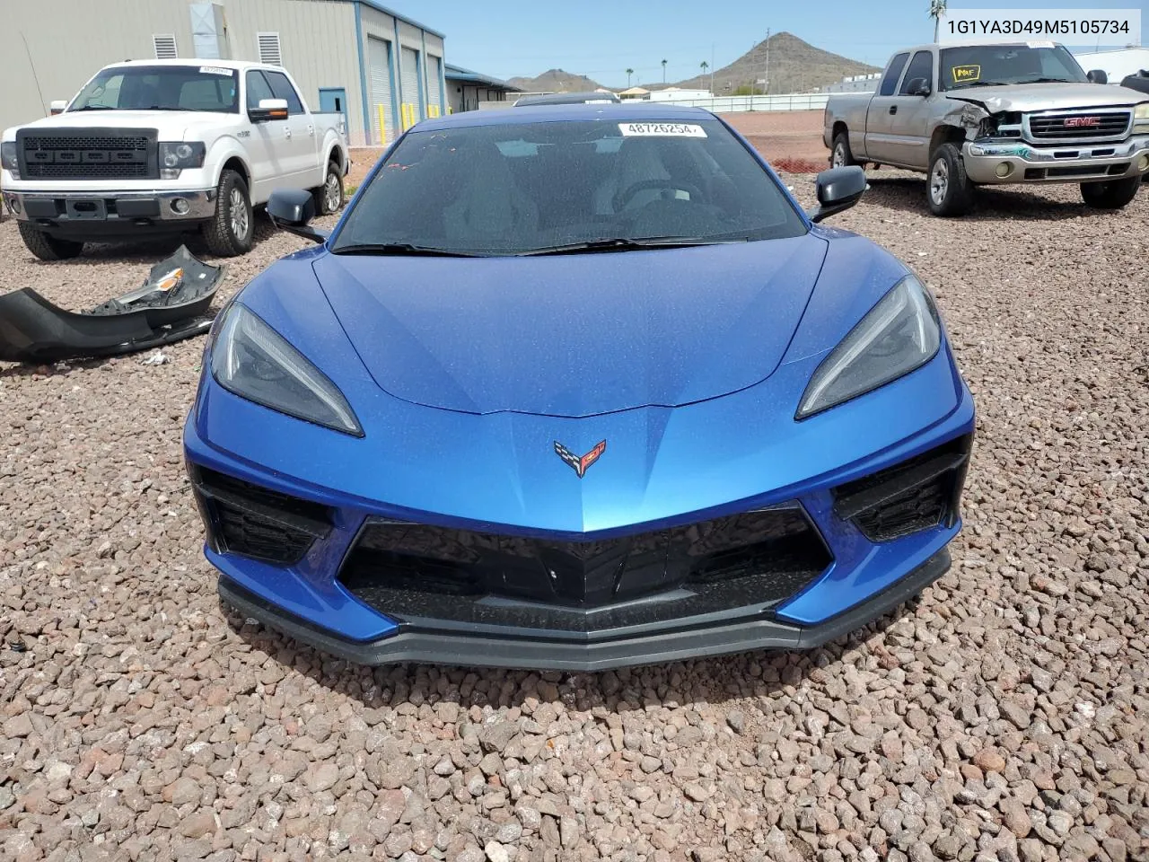 2021 Chevrolet Corvette S VIN: 1G1YA3D49M5105734 Lot: 77489204