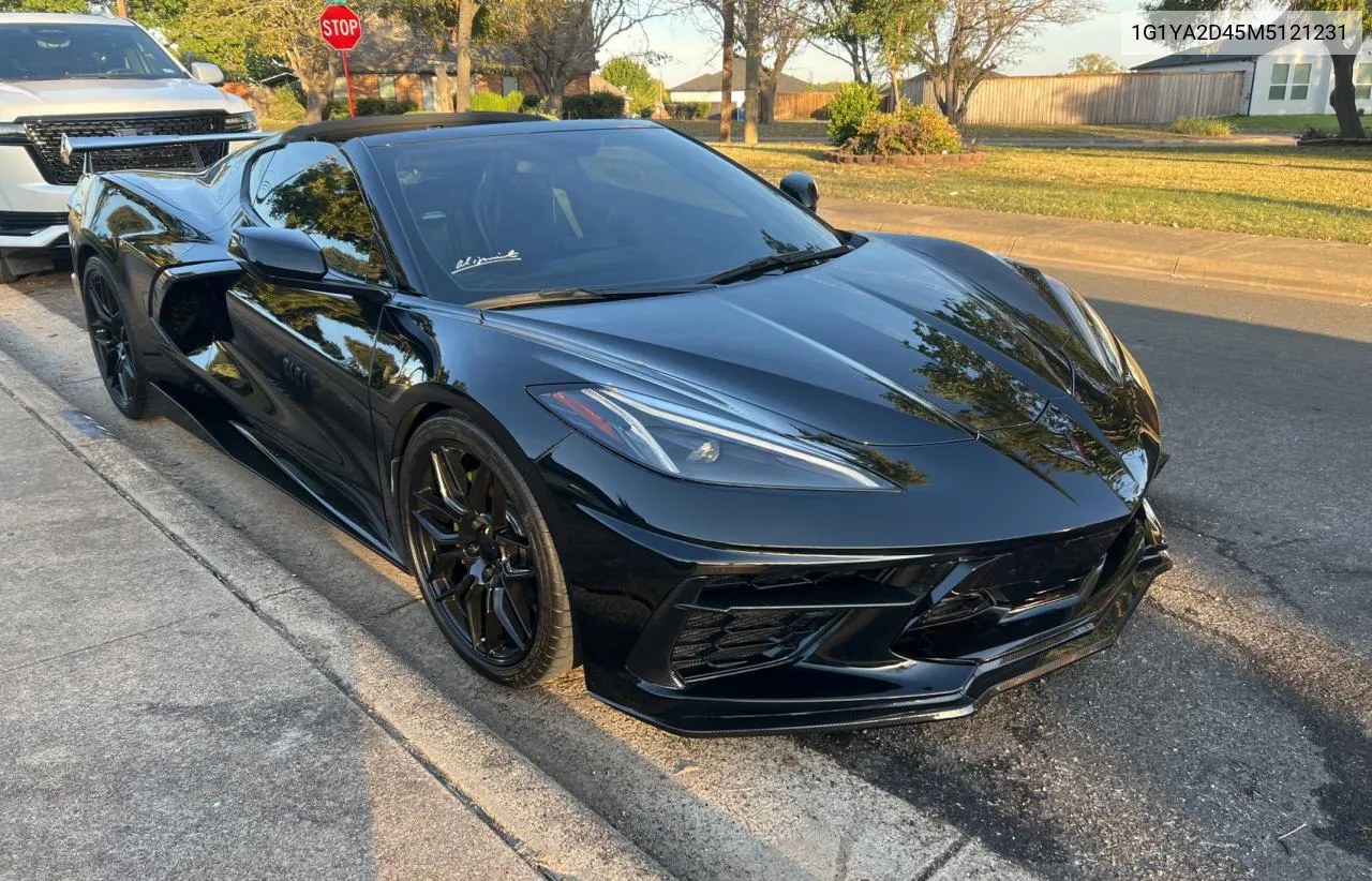 2021 Chevrolet Corvette S VIN: 1G1YA2D45M5121231 Lot: 78367004