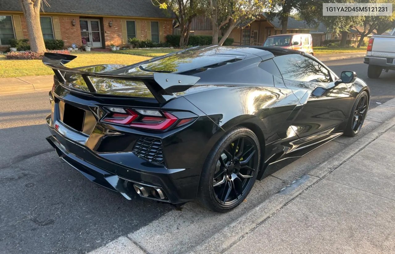 2021 Chevrolet Corvette S VIN: 1G1YA2D45M5121231 Lot: 78367004