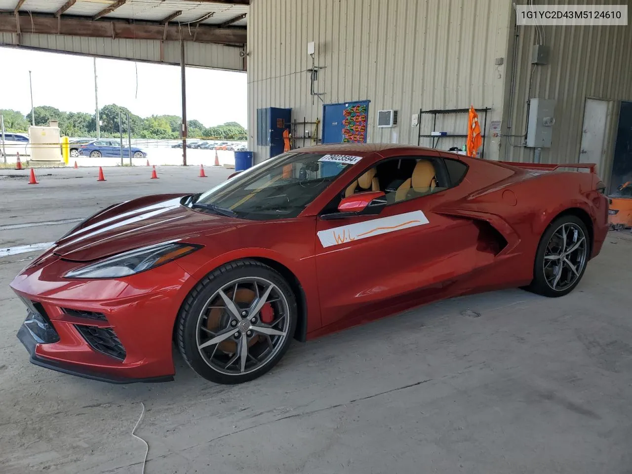 2021 Chevrolet Corvette Stingray 3Lt VIN: 1G1YC2D43M5124610 Lot: 79023594