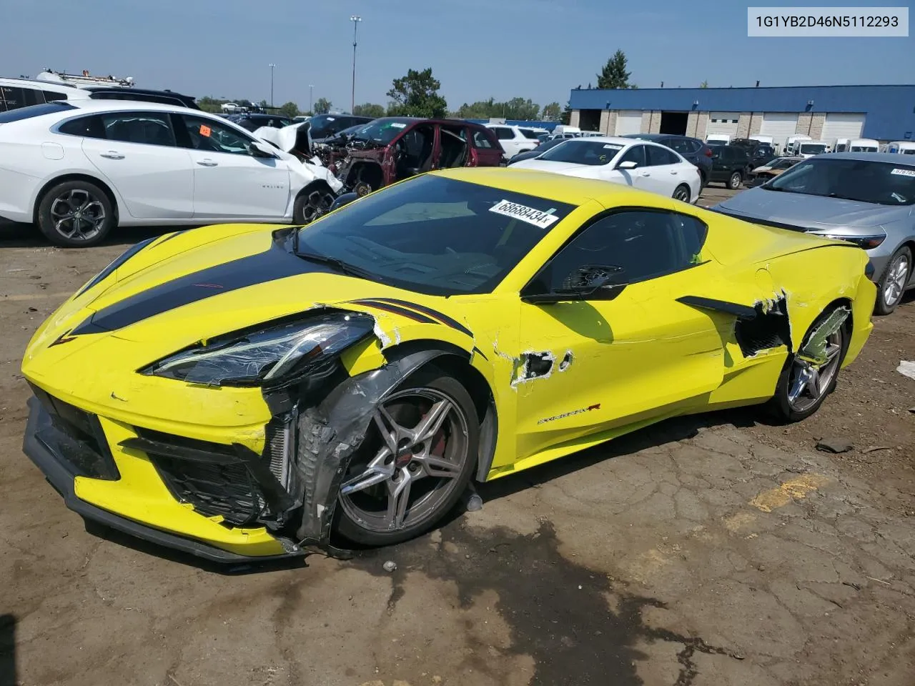 2022 Chevrolet Corvette Stingray 2Lt VIN: 1G1YB2D46N5112293 Lot: 68688434