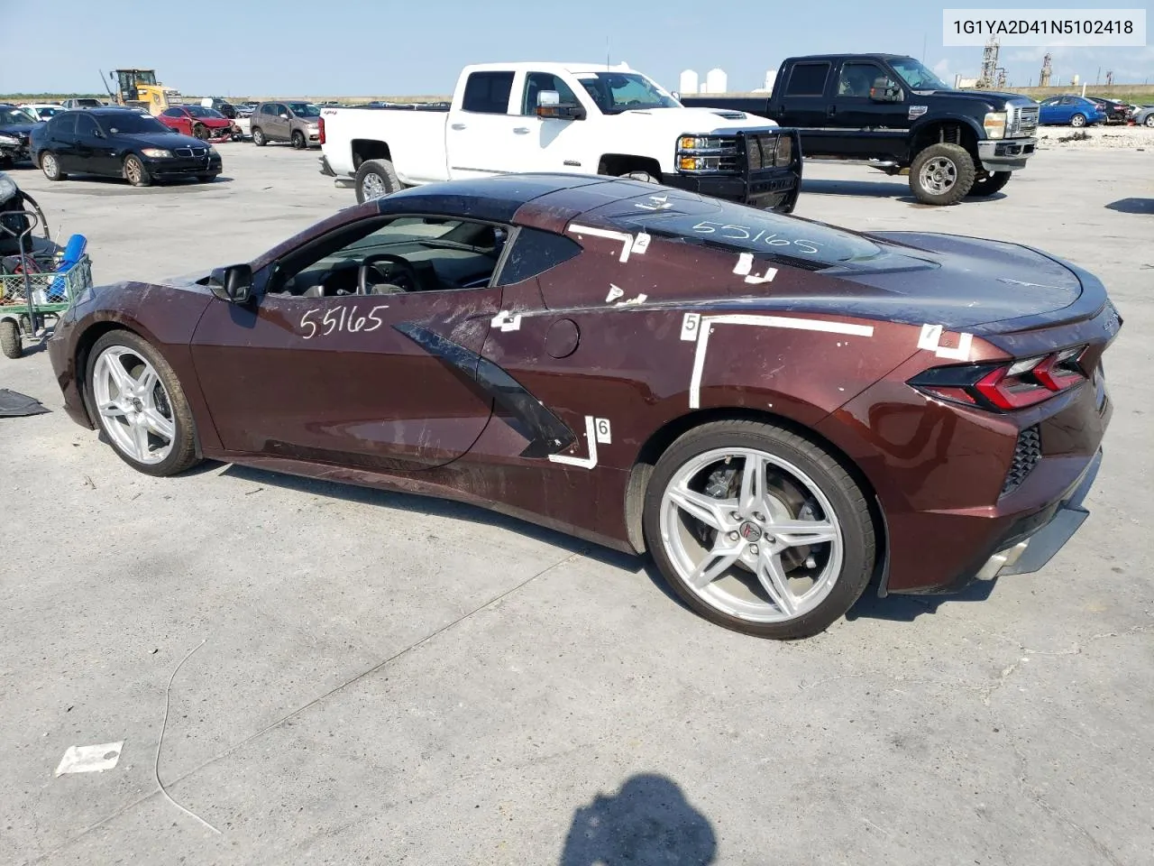 2022 Chevrolet Corvette Stingray 1Lt VIN: 1G1YA2D41N5102418 Lot: 69700314