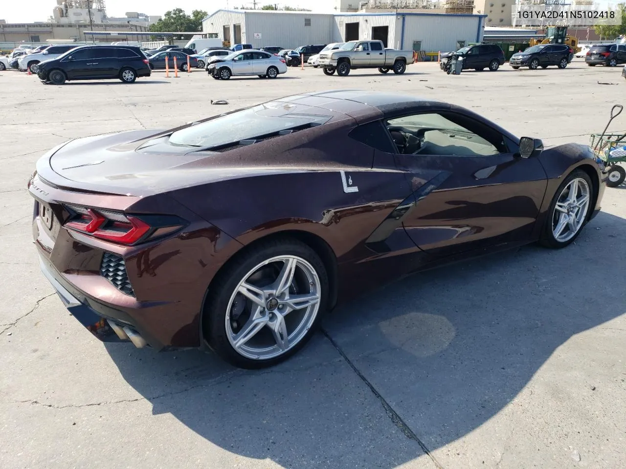 2022 Chevrolet Corvette Stingray 1Lt VIN: 1G1YA2D41N5102418 Lot: 69700314