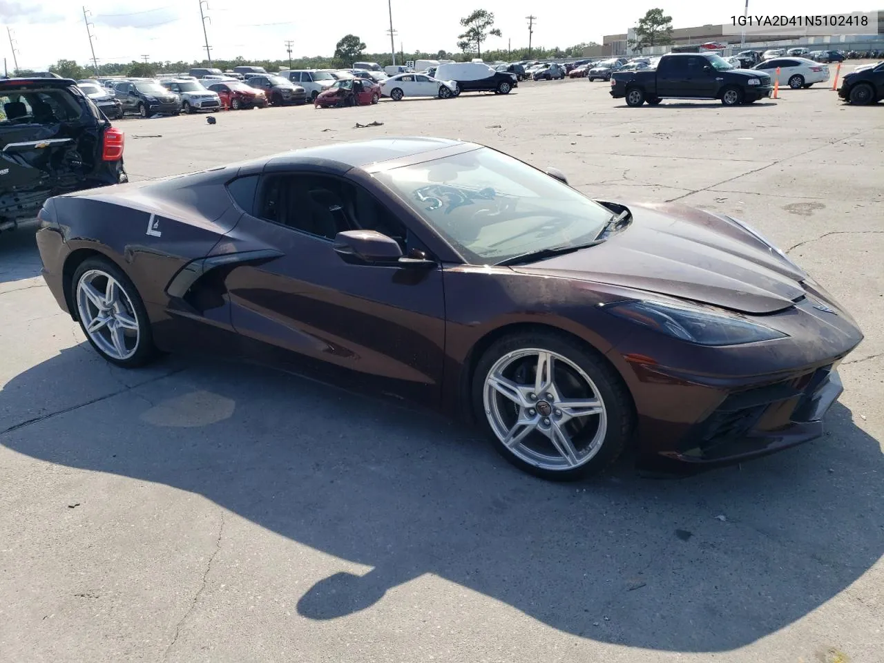 2022 Chevrolet Corvette Stingray 1Lt VIN: 1G1YA2D41N5102418 Lot: 69700314