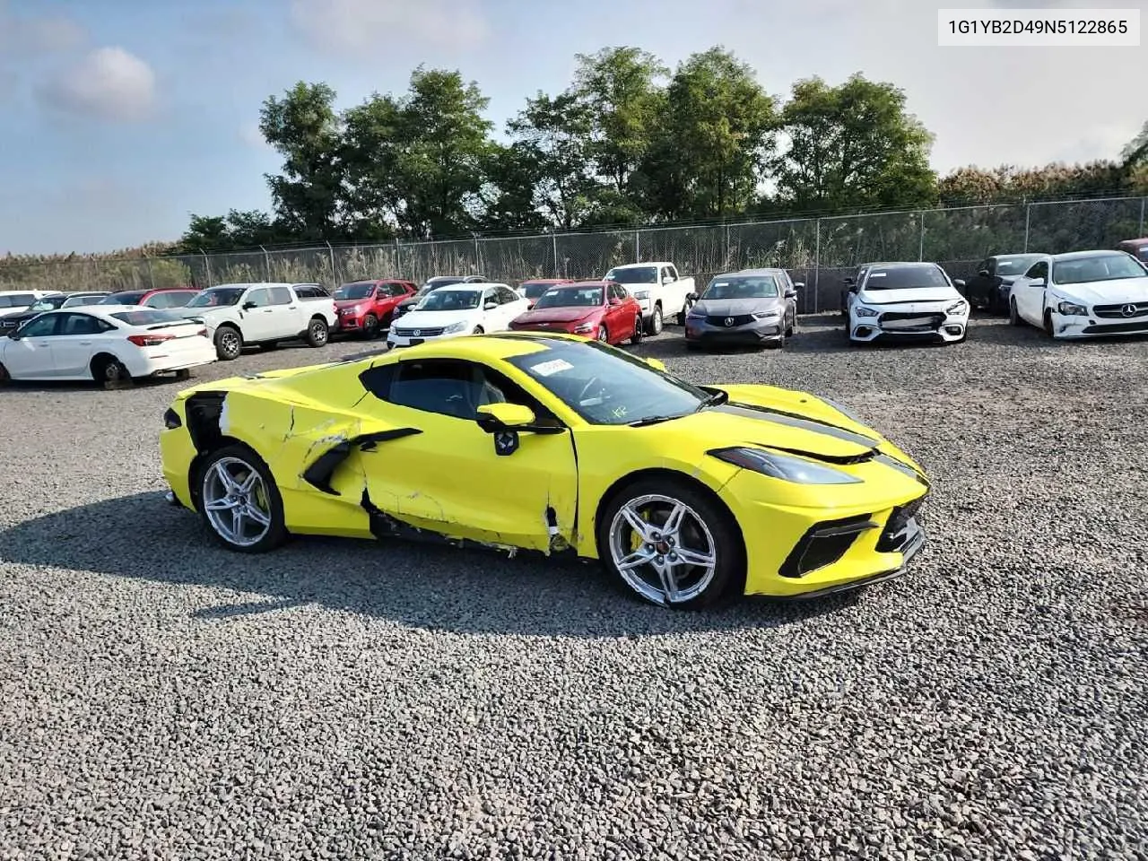 2022 Chevrolet Corvette Stingray 2Lt VIN: 1G1YB2D49N5122865 Lot: 69920124