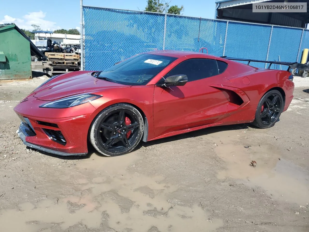 2022 Chevrolet Corvette Stingray 2Lt VIN: 1G1YB2D46N5106817 Lot: 73653174