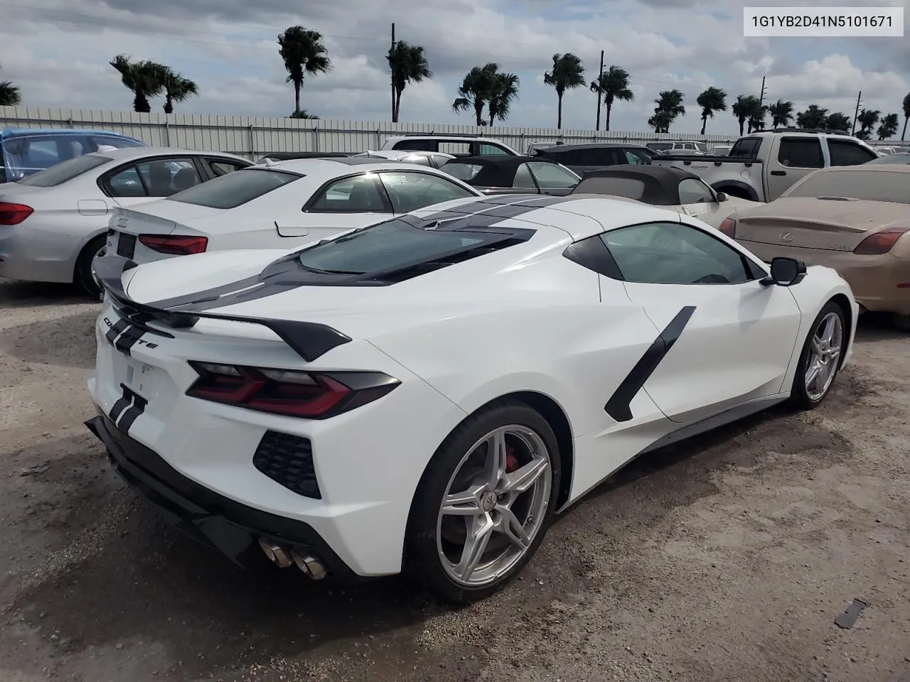 2022 Chevrolet Corvette Stingray 2Lt VIN: 1G1YB2D41N5101671 Lot: 74717954