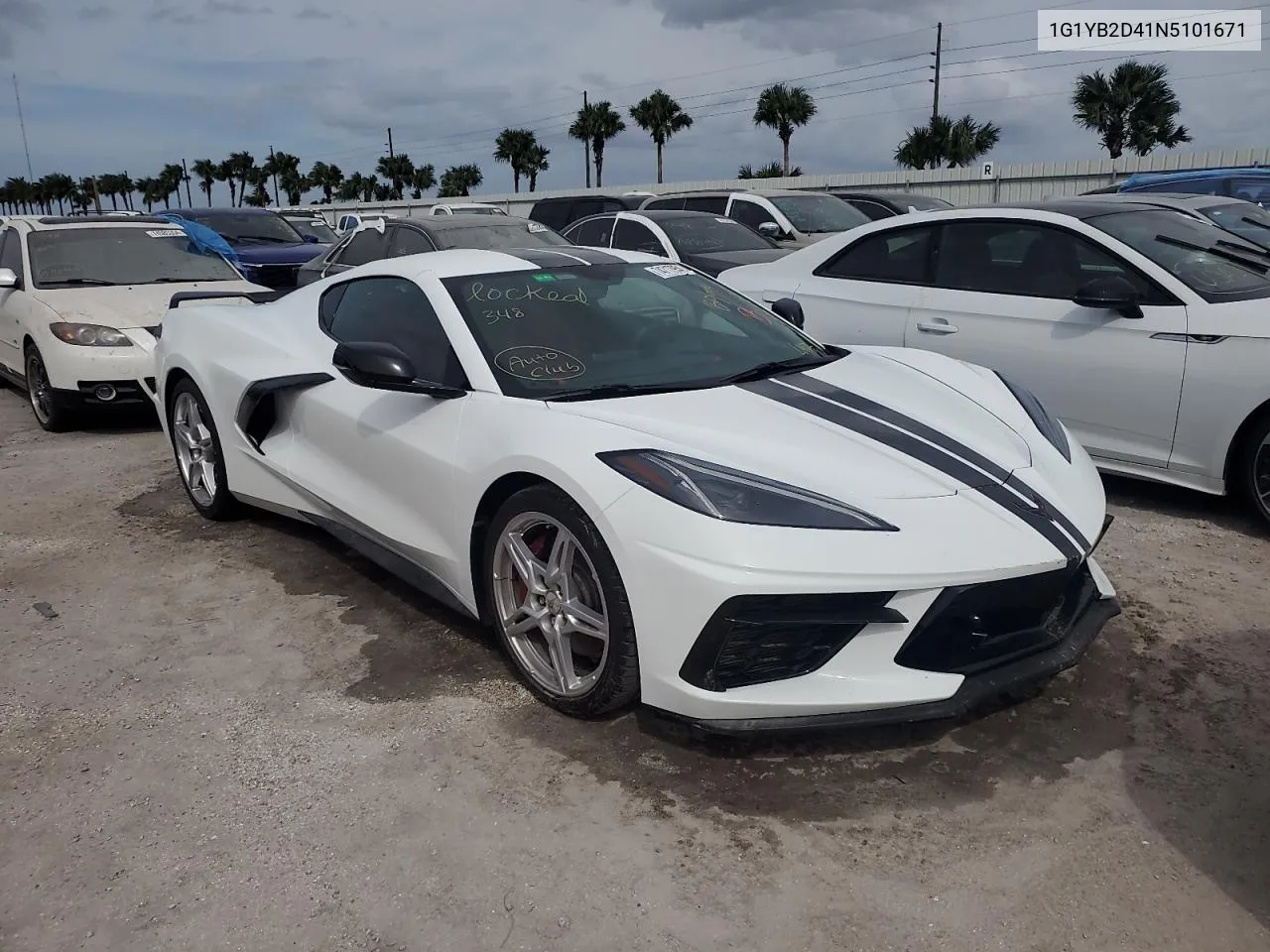 2022 Chevrolet Corvette Stingray 2Lt VIN: 1G1YB2D41N5101671 Lot: 74717954