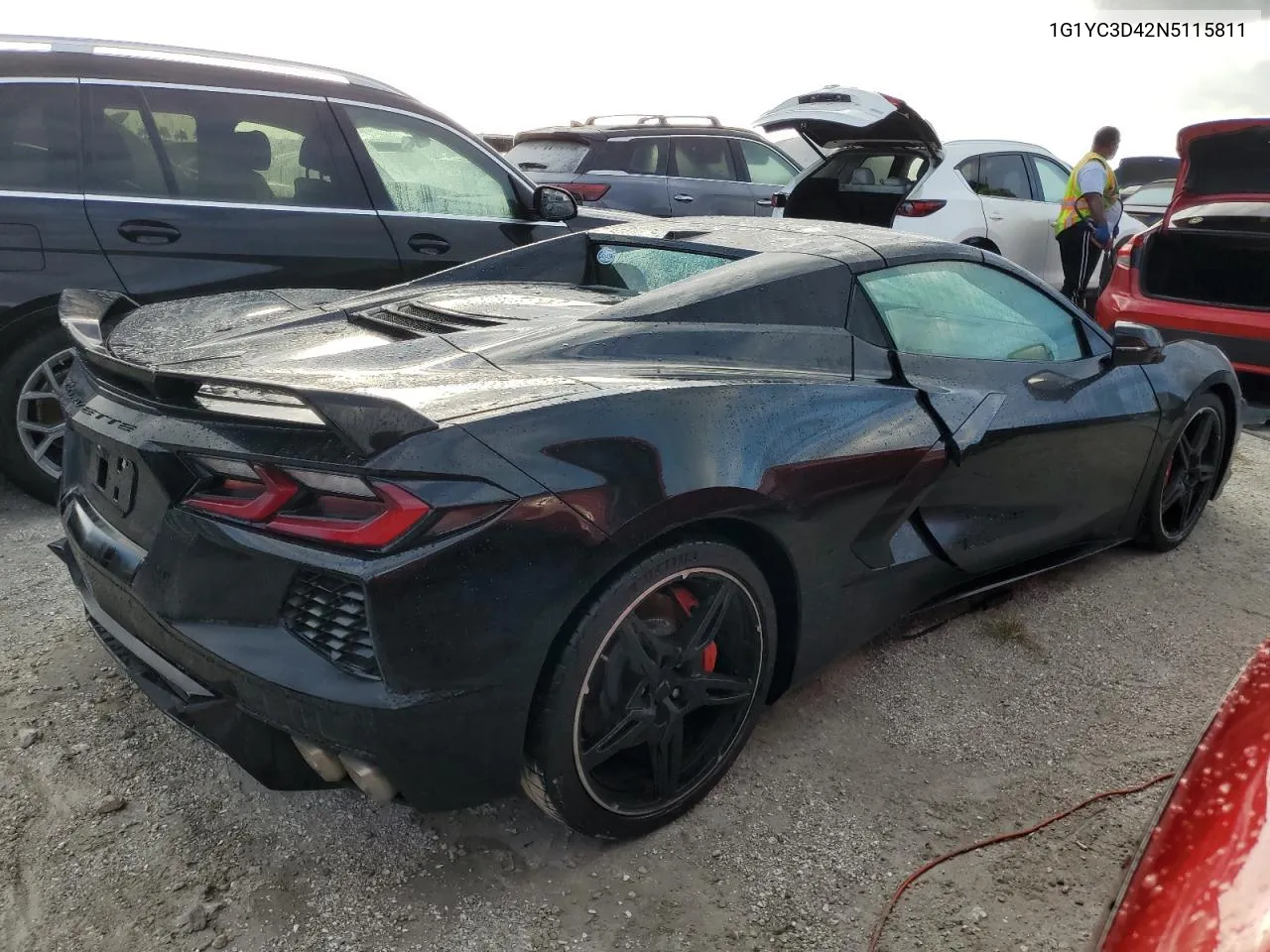 2022 Chevrolet Corvette Stingray 3Lt VIN: 1G1YC3D42N5115811 Lot: 74844294