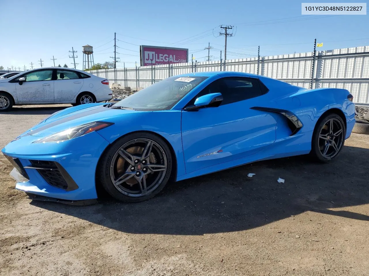 2022 Chevrolet Corvette Stingray 3Lt VIN: 1G1YC3D48N5122827 Lot: 75023074