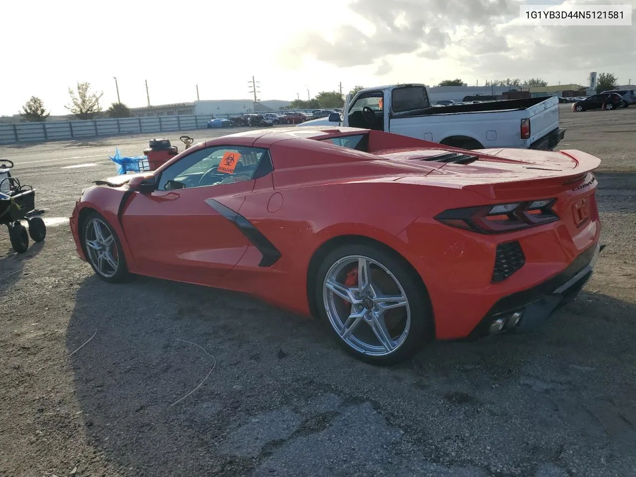 2022 Chevrolet Corvette Stingray 2Lt VIN: 1G1YB3D44N5121581 Lot: 77735494