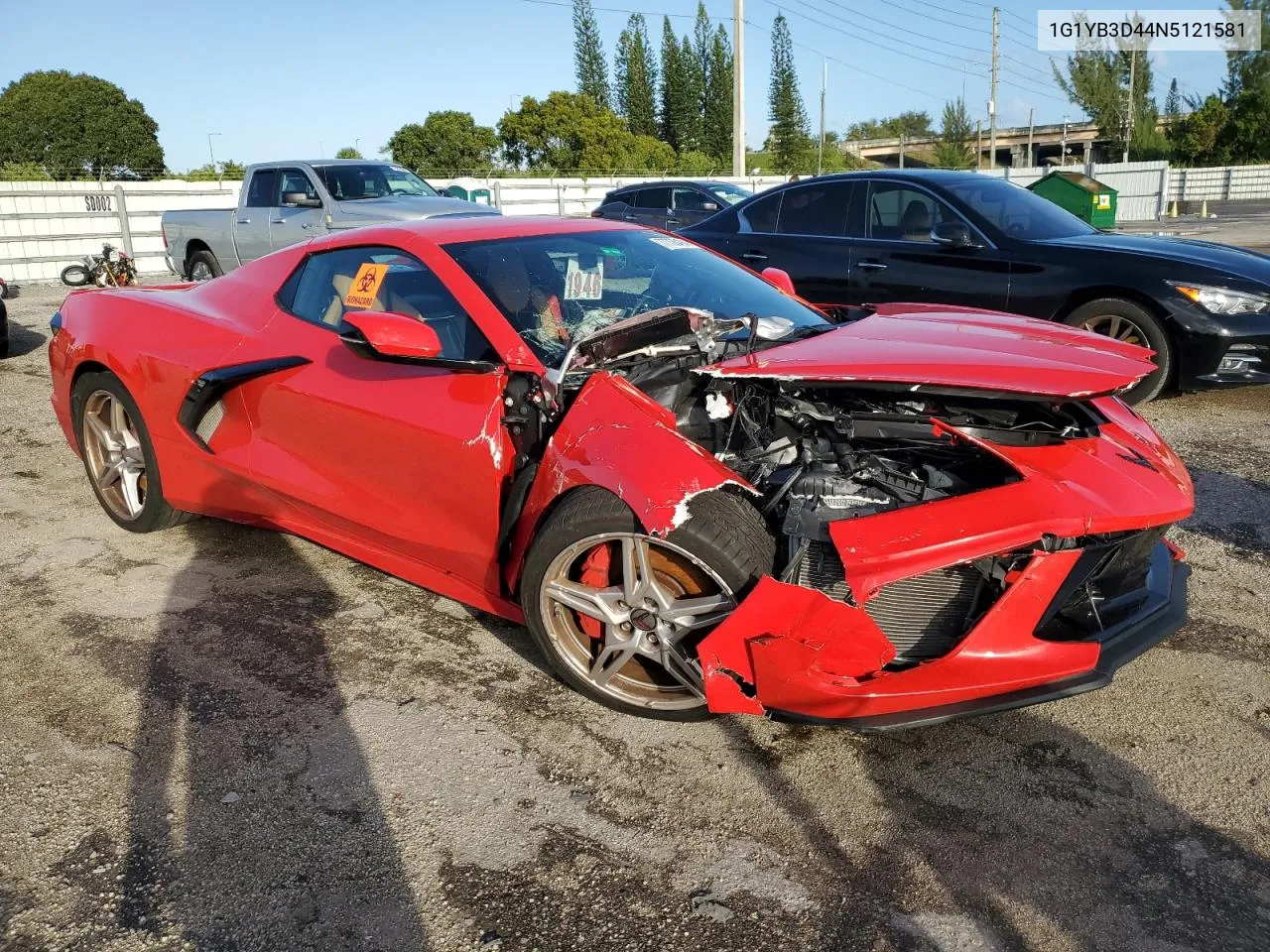 2022 Chevrolet Corvette Stingray 2Lt VIN: 1G1YB3D44N5121581 Lot: 77735494