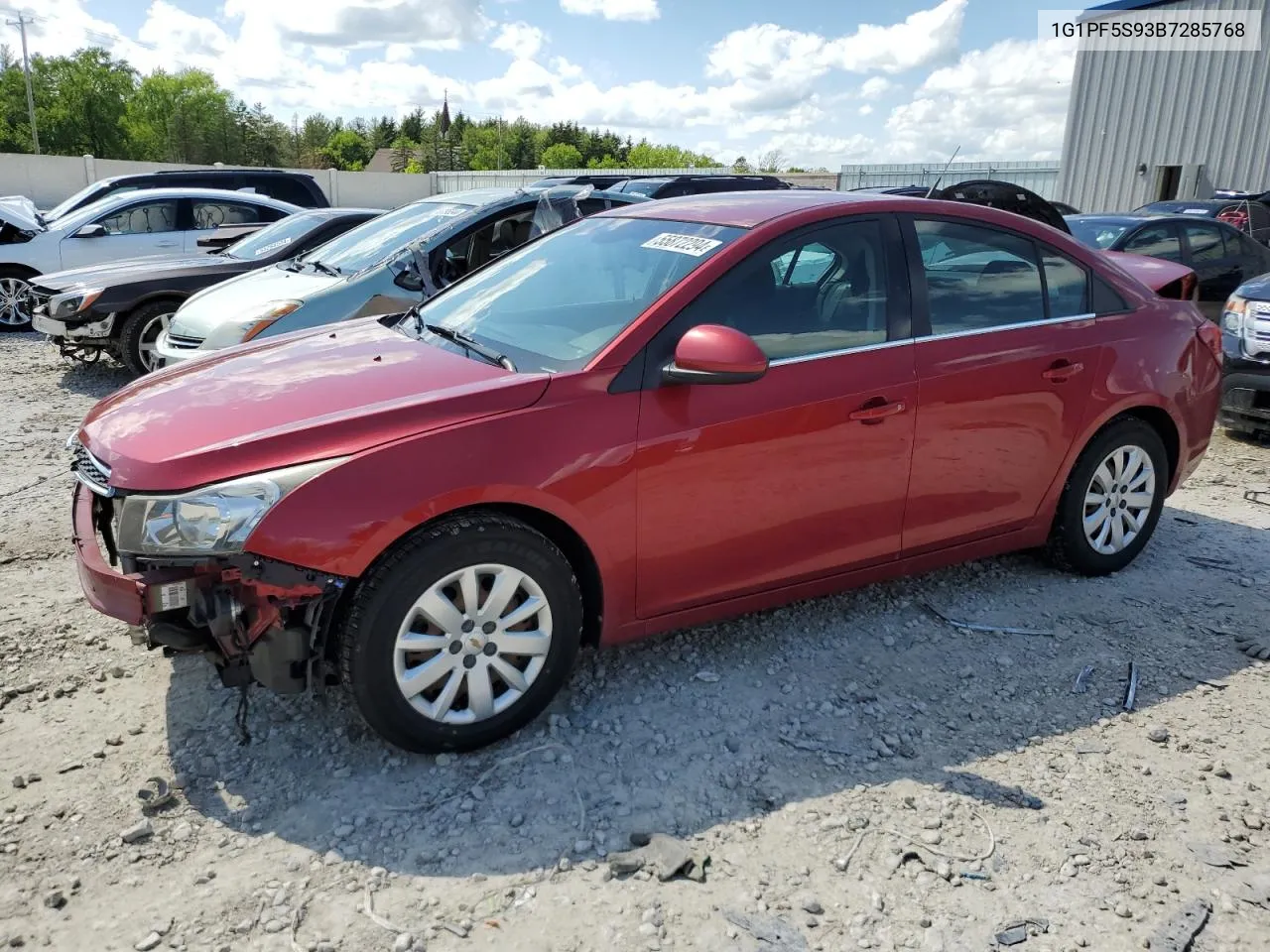 2011 Chevrolet Cruze Lt VIN: 1G1PF5S93B7285768 Lot: 55872294