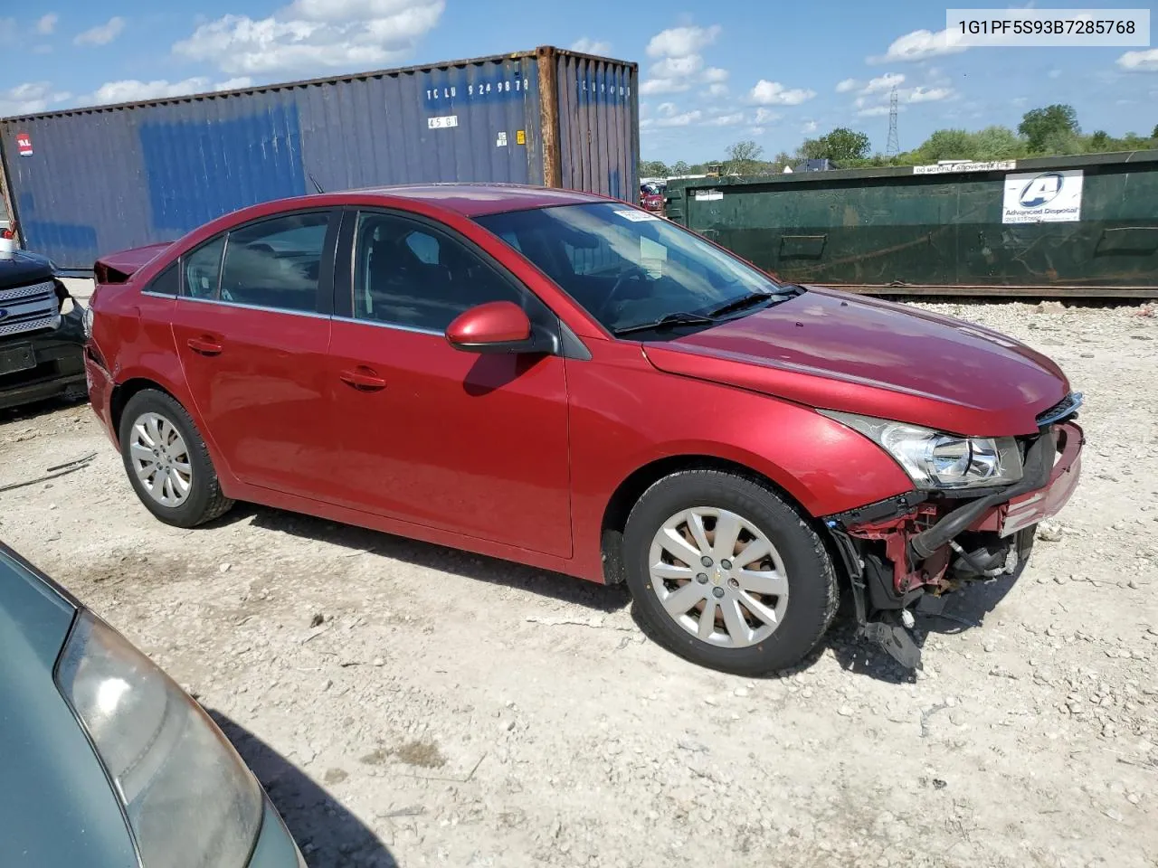 2011 Chevrolet Cruze Lt VIN: 1G1PF5S93B7285768 Lot: 55872294