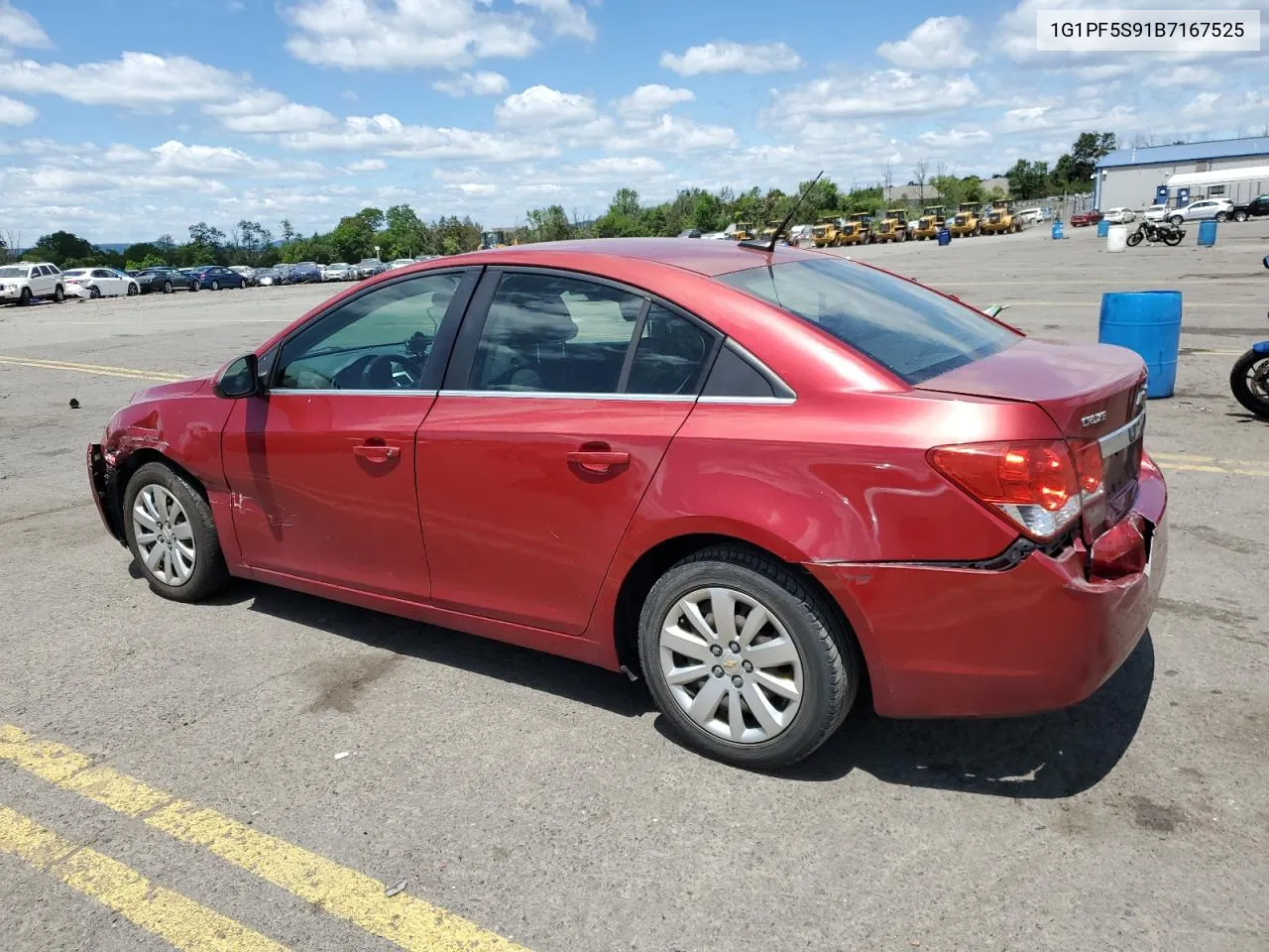 2011 Chevrolet Cruze Lt VIN: 1G1PF5S91B7167525 Lot: 59761784