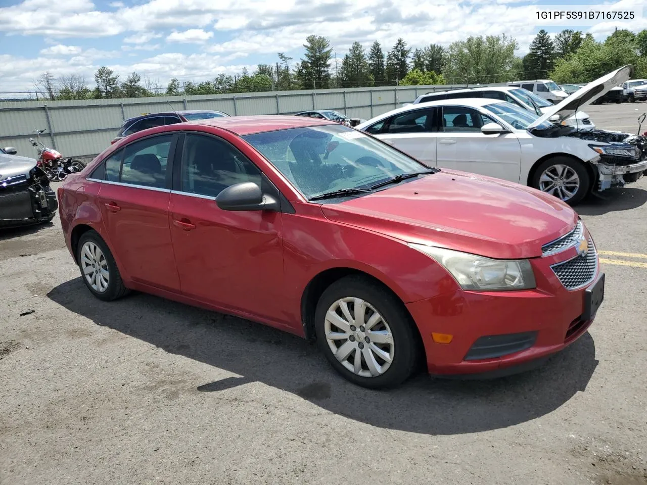 2011 Chevrolet Cruze Lt VIN: 1G1PF5S91B7167525 Lot: 59761784