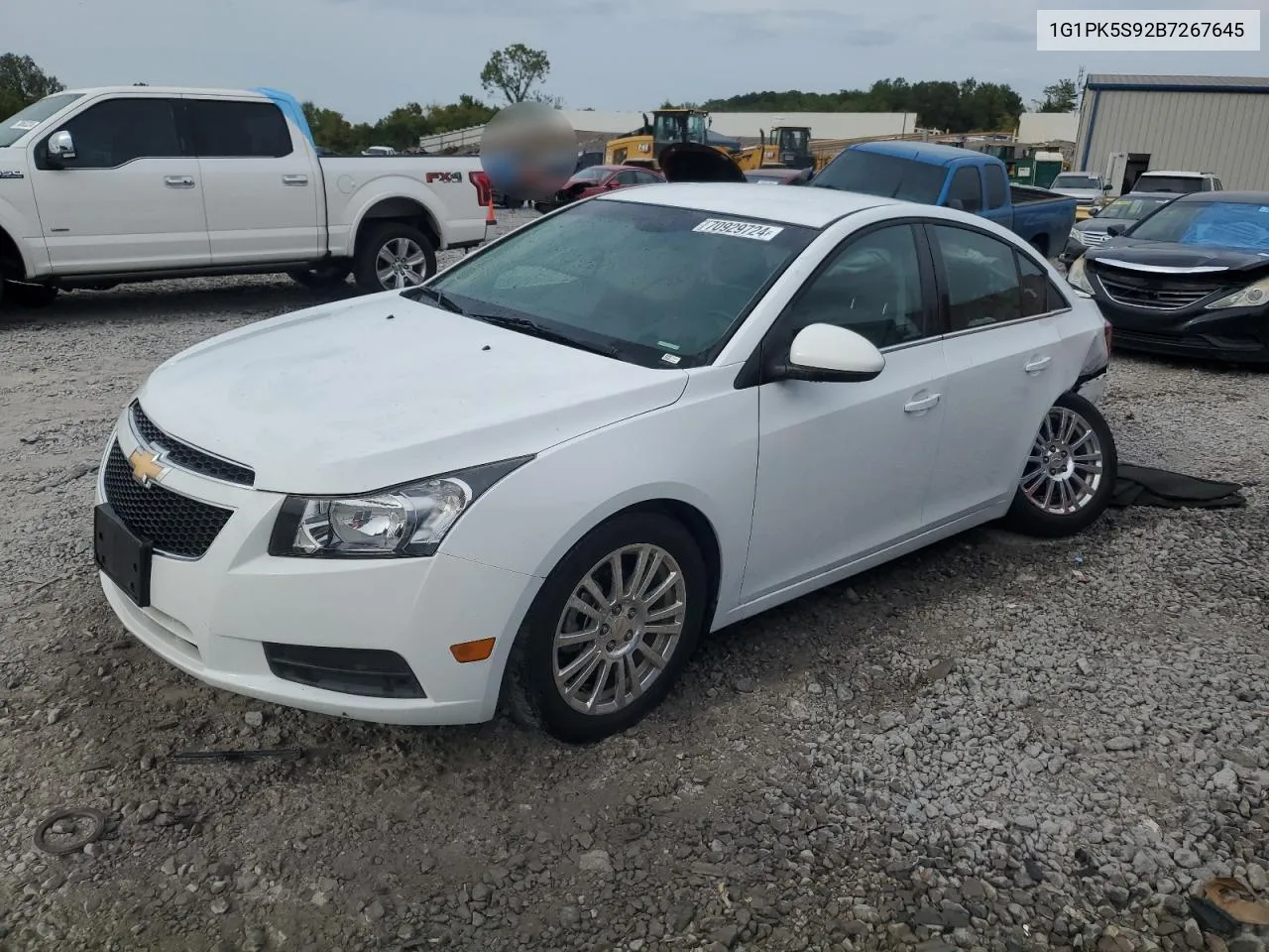 2011 Chevrolet Cruze Eco VIN: 1G1PK5S92B7267645 Lot: 70929724