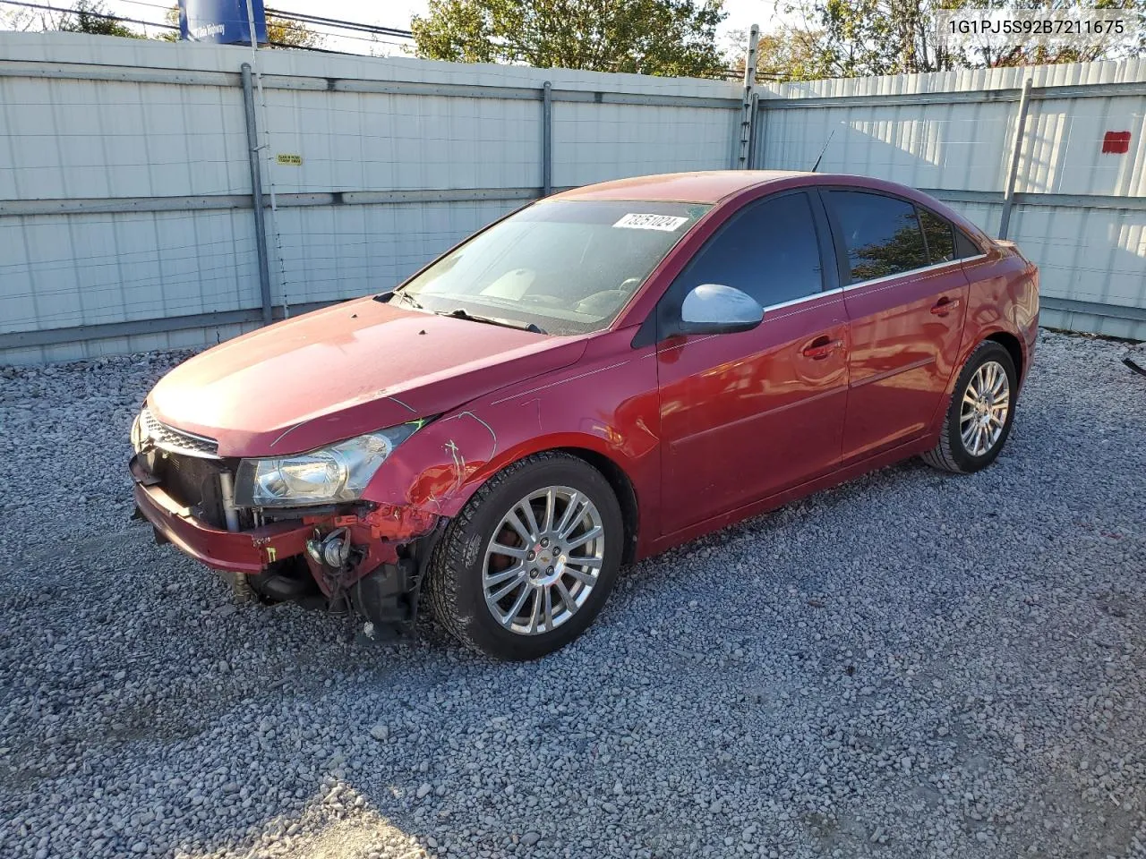 2011 Chevrolet Cruze Eco VIN: 1G1PJ5S92B7211675 Lot: 73251024