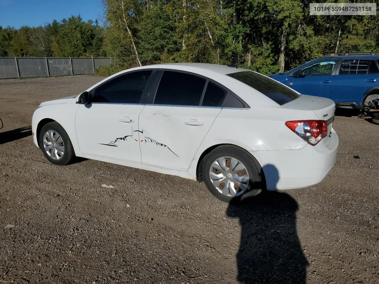 2011 Chevrolet Cruze Lt VIN: 1G1PF5S94B7251158 Lot: 73559954